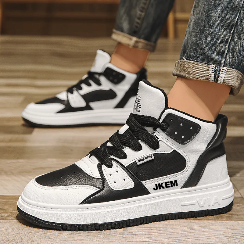 JKEM Warm Anti-Slip And Wear-Resistant High-Top Skateboard Shoes Men's-17