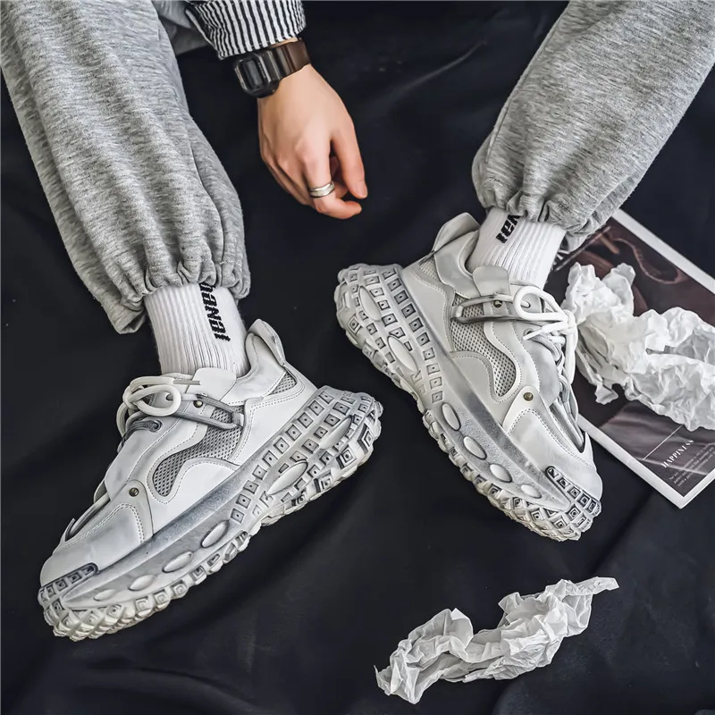 JKEM Anti Slip Wear Resistant Low Top Chunky Sneakers Men's-9