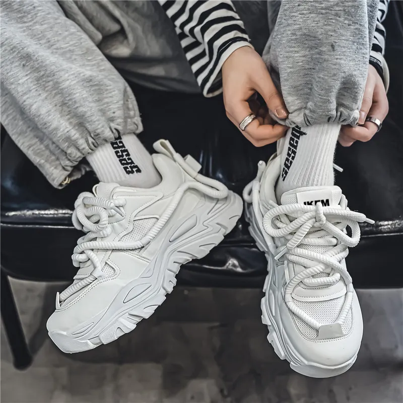 JKEM Wear-Resistant Breathable Height Increasing Low-Top Chunky Sneakers Men's-7