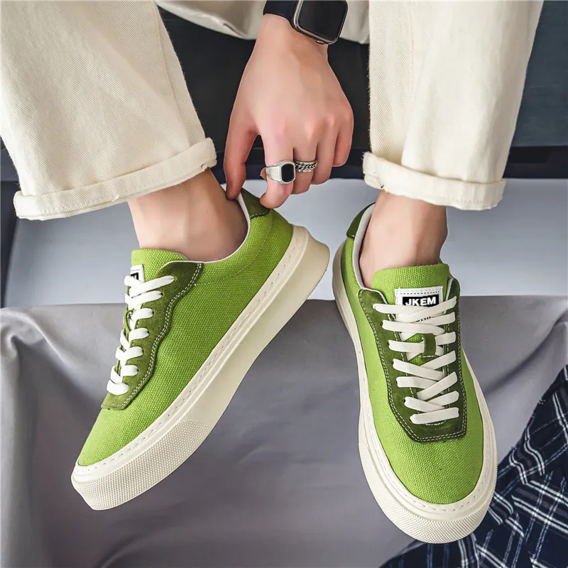 JKEM Cushioning Abrasion Resistant Breathable Slip Resistant Low Top Canvas Shoes Men's-14