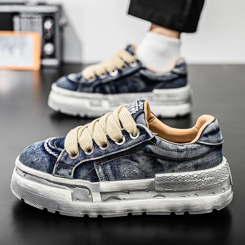 JKEM Slip Resistant Shock Absorbers With Abrasion Resistant Properties Low Top Skateboard Shoes Men's-2