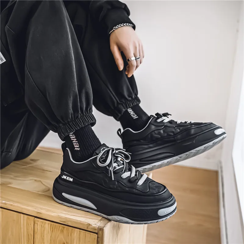 JKEM Slip-Resistant Cushioning Abrasion-Resistant Low-Top Skateboard Shoes Men's-9