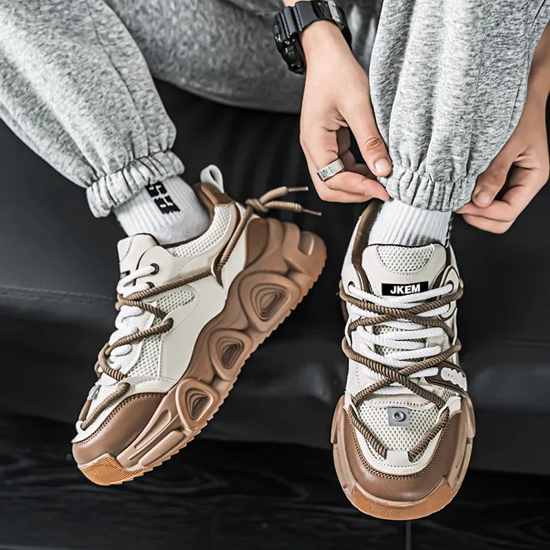 JKEM Cushioned Slip Resistant Abrasion Resistant Low Top Chunky Sneakers Men's-13