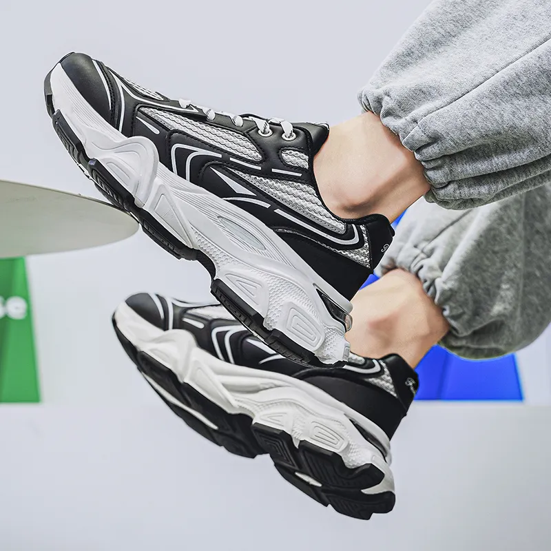 JKEM Cushioning Breathable Height Increasing Low Top Chunky Sneakers Men's-9