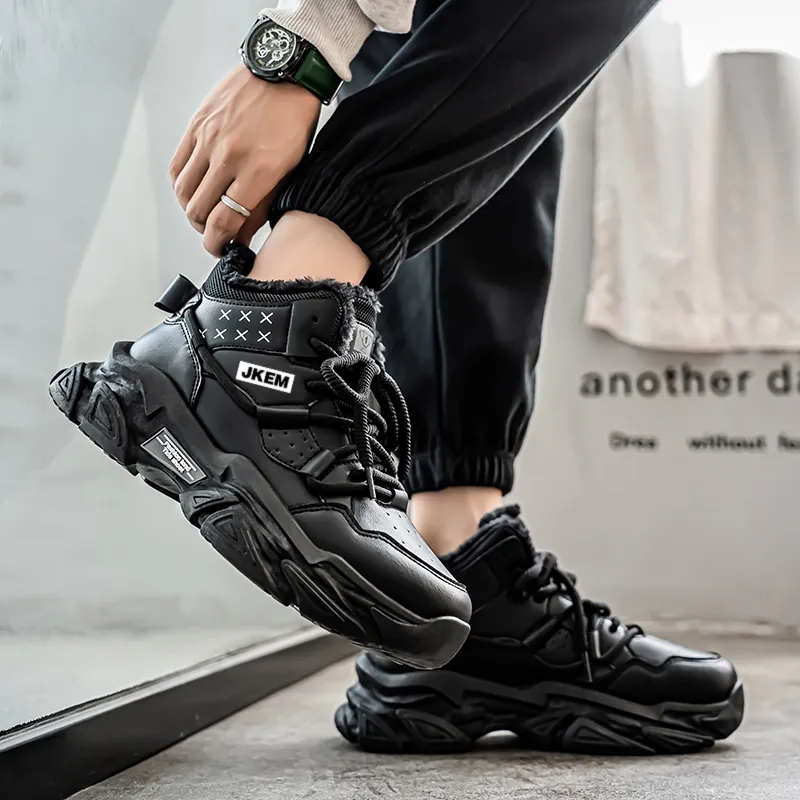 JKEM Cushioning Anti-Slip And Wear-Resistant High-Top Chunky Sneakers Men's-8