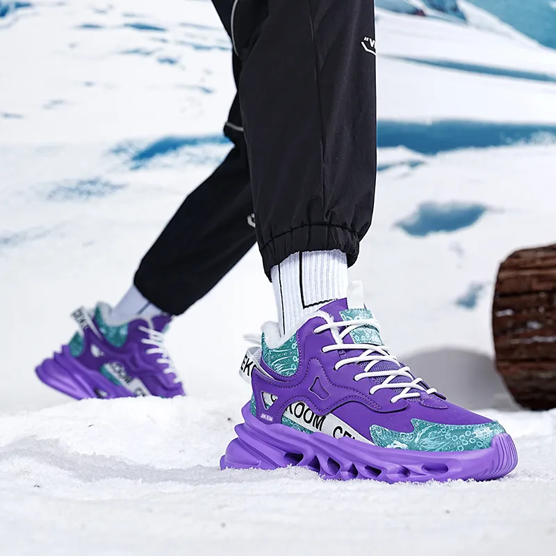 JKEM Anti-Slip And Wear-Resistant Warm High-Top Chunky Sneakers Men's-27