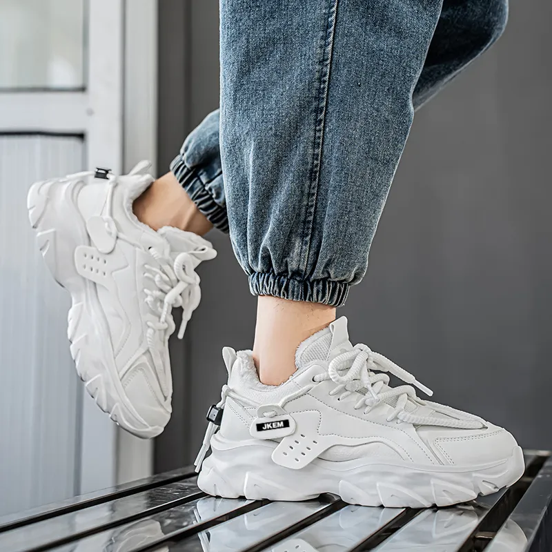 JKEM Height Increasing Lightweight Breathable Low Top Chunky Sneakers Men's-11