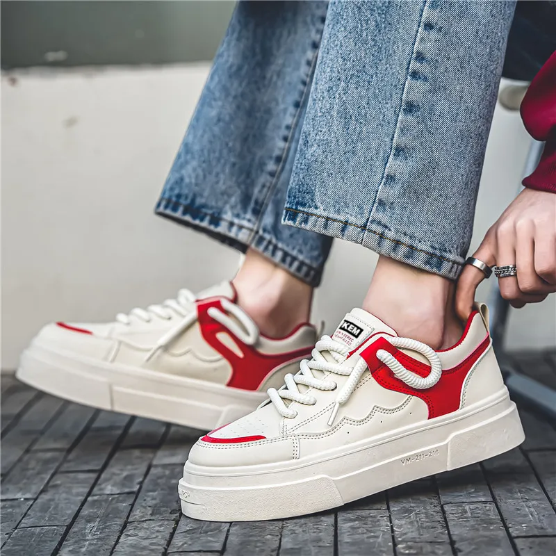 JKEM Warm Slip-Resistant Cushioning Wear-Resistant Height Increasing Low-Top Skateboard Shoes Men's-6