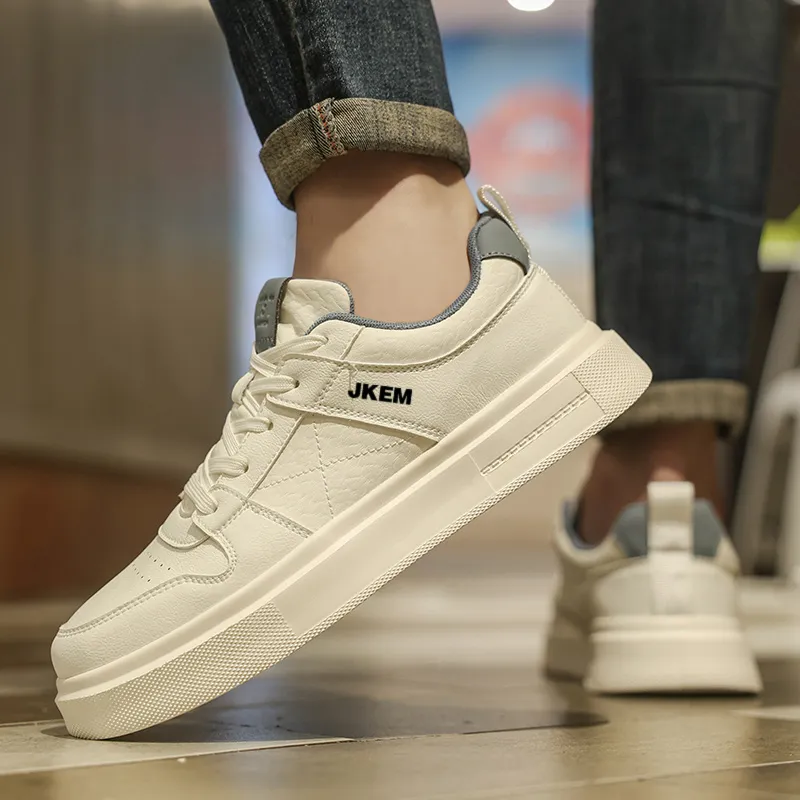 JKEM Slip Resistant Cushioning Abrasion Resistant Low Top Skateboard Shoes Men's-8
