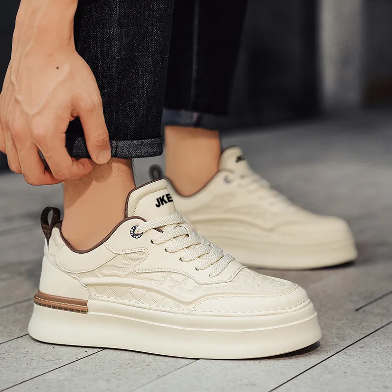 JKEM Slip-Resistant Cushioning Wear-Resistant Height Increasing Low-Top Skateboard Shoes Men's-7