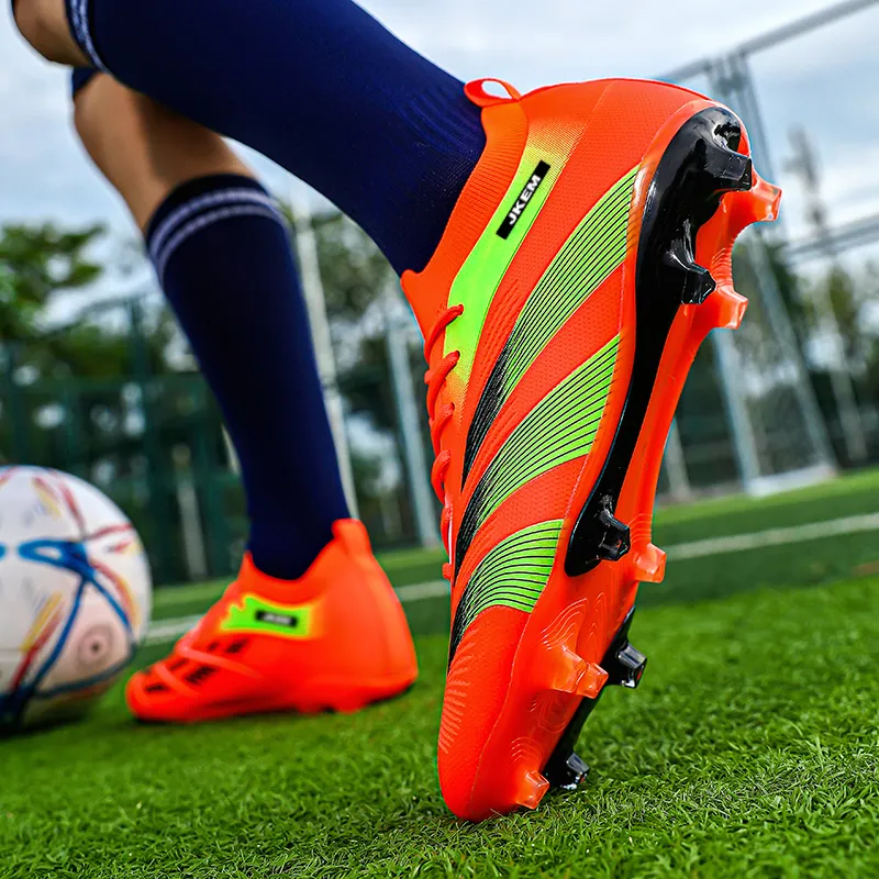 JKEM FG Rubber Long Studs Artificial Ground Wear-Resistant Coverage Impact-Resistant Soccer Shoes Unisex-18