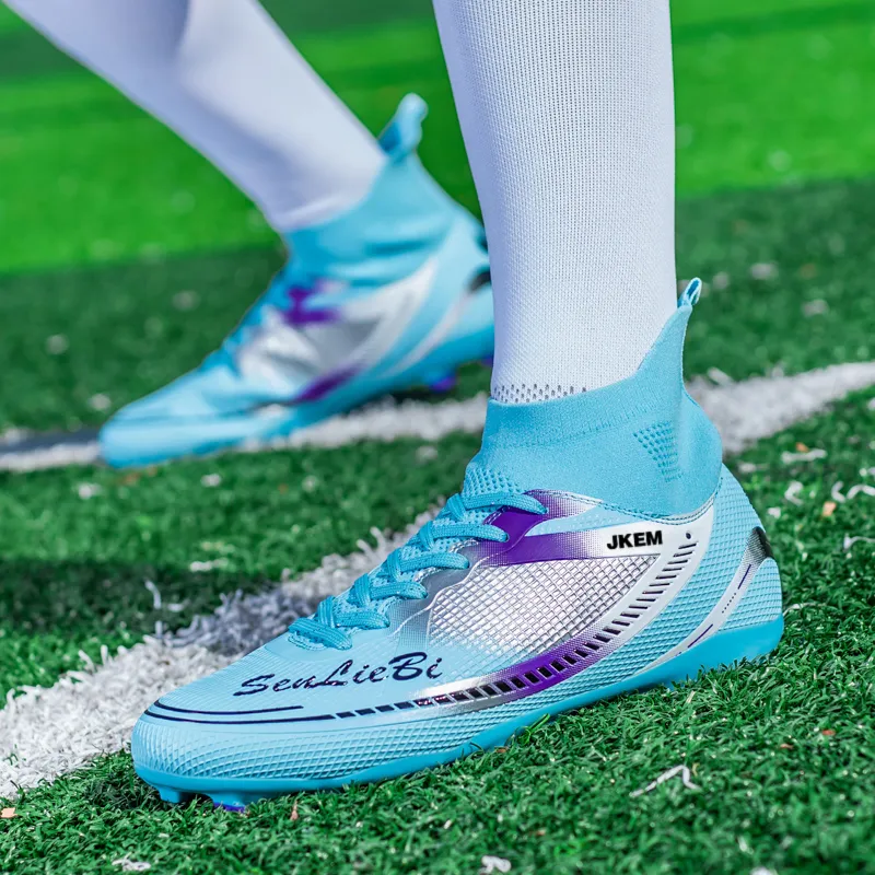 JKEM FG Rubber Long Studs Soft Ground Firm Ground Anti-Slip Wear-Resistant Soccer Shoes Unisex-17
