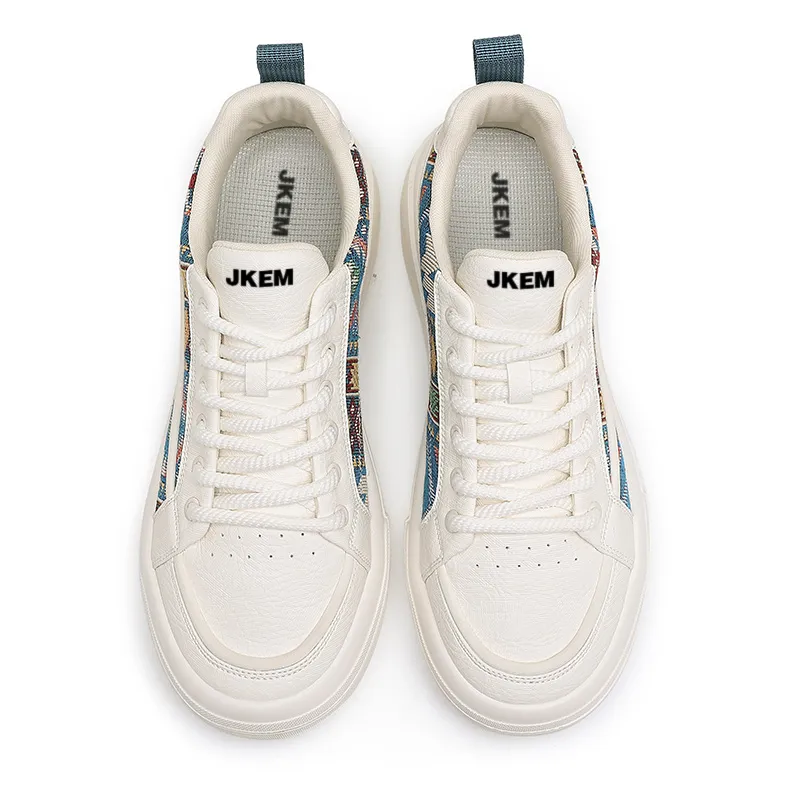JKEM Cushioned Wear Resistant Height Increasing Low Top Skateboard Shoes Men's-3