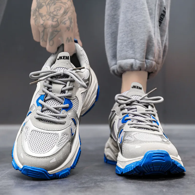 JKEM Wear-resistant Lightweight Breathable And Non-slip. Low-Top Chunky Sneakers Men's-7