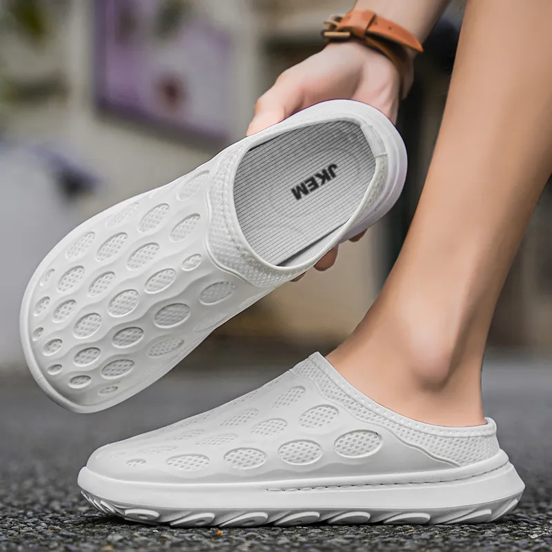 JKEM Abrasion Resistant Slip Resistant Closed Toe Slippers Men's-7