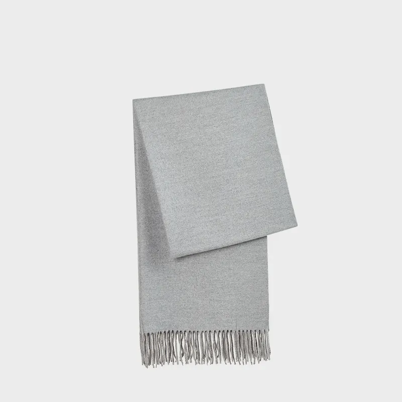 Narandu Knit Scarves Women's Light Gray+Heather Gray-3