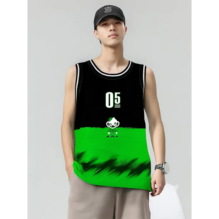 FireMonkey Basketball Jersey Unisex Cute Black-2