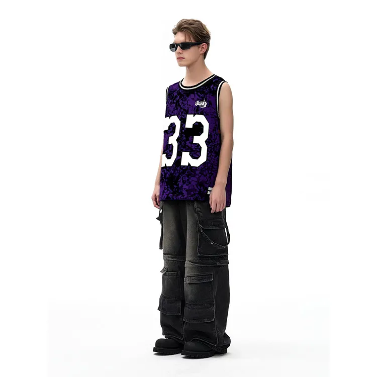 FireMonkey Basketball Jersey Unisex Night Purple-3