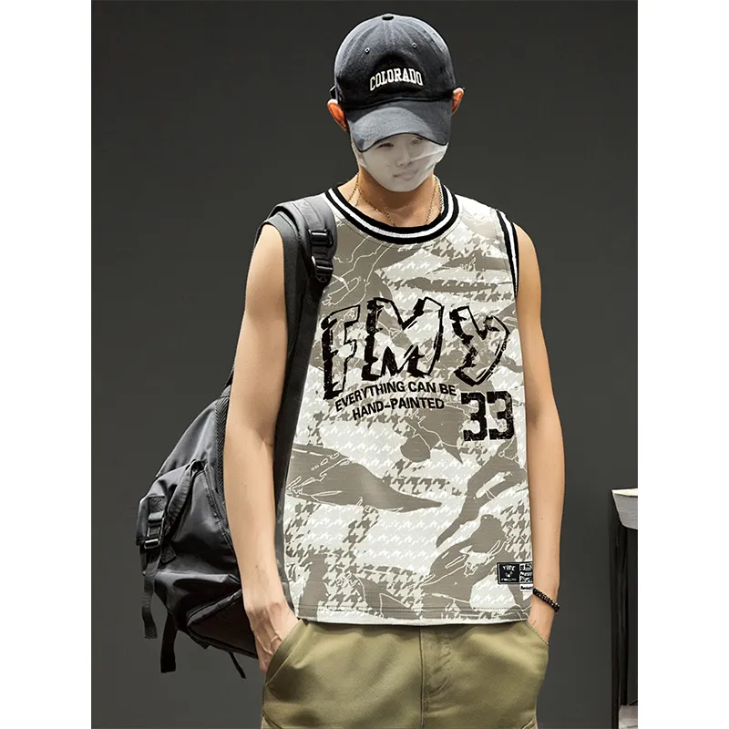 FireMonkey Basketball Jersey Unisex Khaki-3