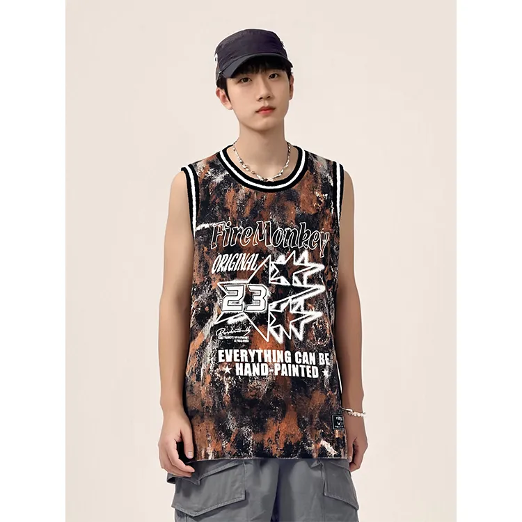 FireMonkey Basketball Jersey Unisex Tan-2