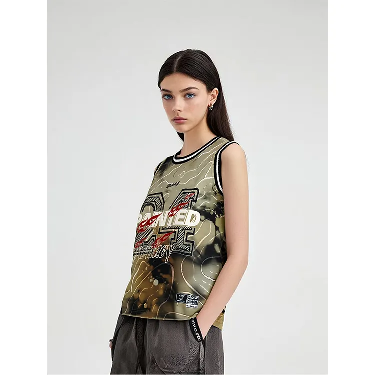 FireMonkey Basketball Jersey Unisex Khaki Brown-2