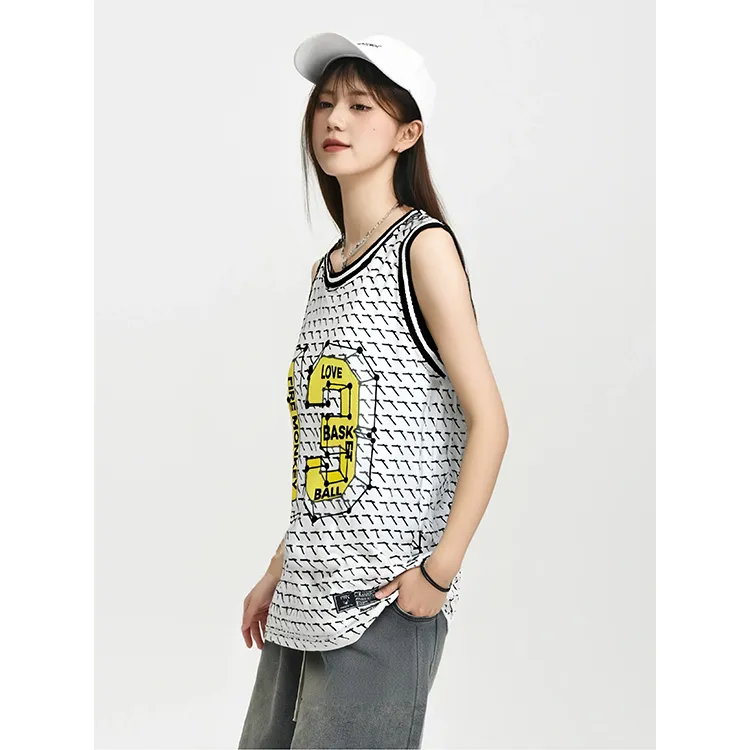FireMonkey Basketball Jersey Unisex Textured White-3