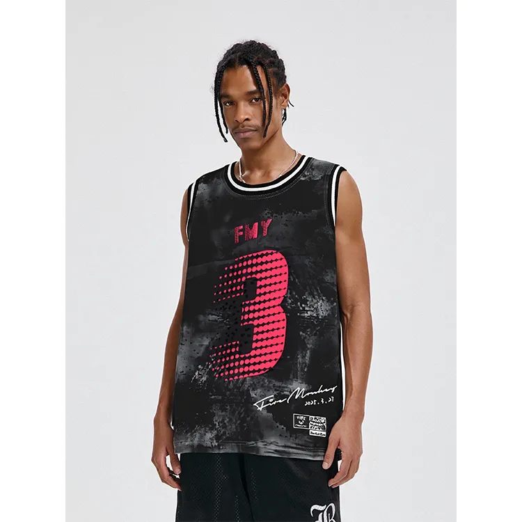 FireMonkey Basketball Jersey Unisex Ink Black-3