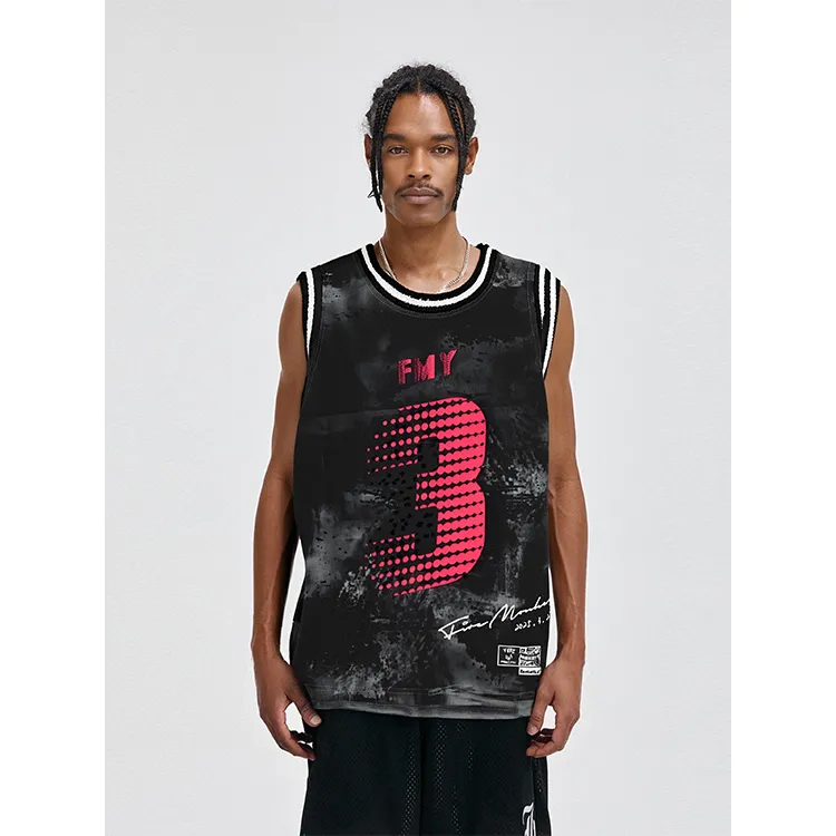 FireMonkey Basketball Jersey Unisex Ink Black-2