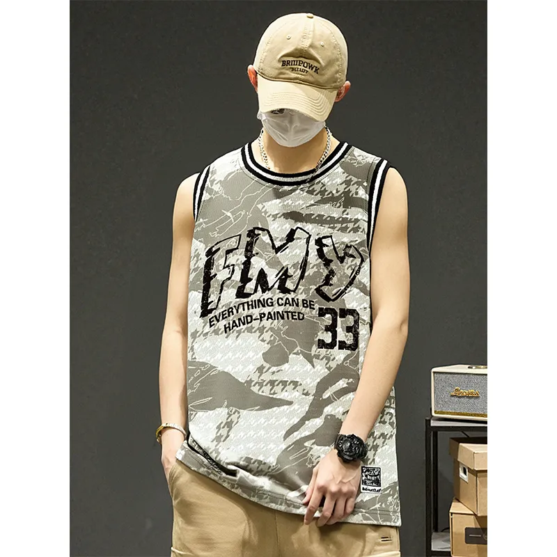 FireMonkey Basketball Jersey Unisex Khaki-2