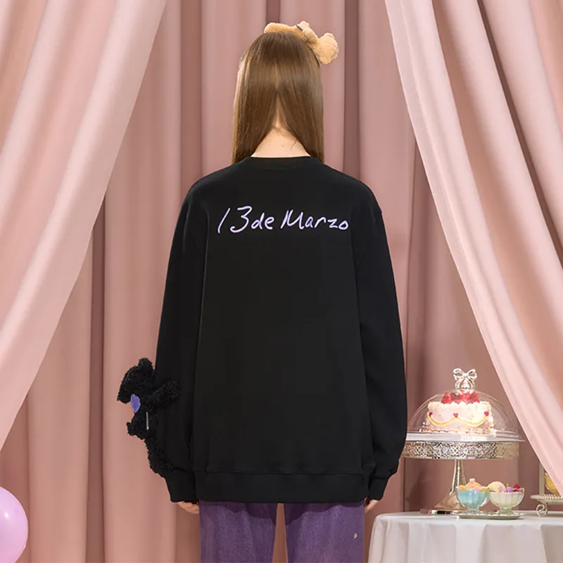 13 DEMARZO x SANRIO CHARACTERS Sweatshirt Women's Black-2