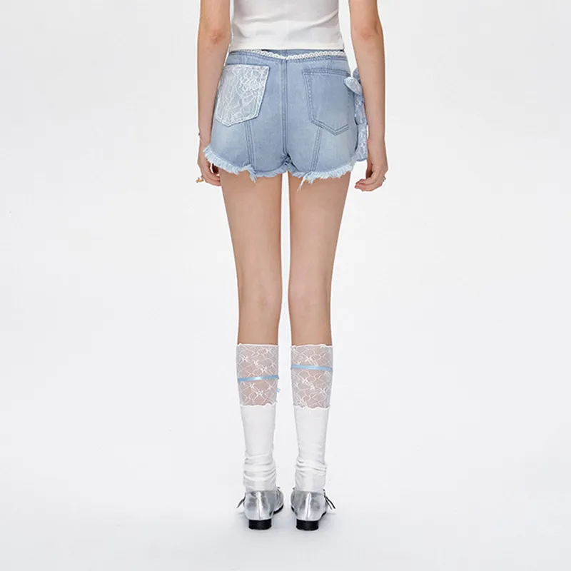 13 DEMARZO Denim Shorts Unisex Blue-3
