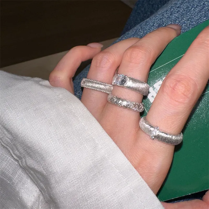 Roaelove S925 Silver Zircon Rings Women's-3