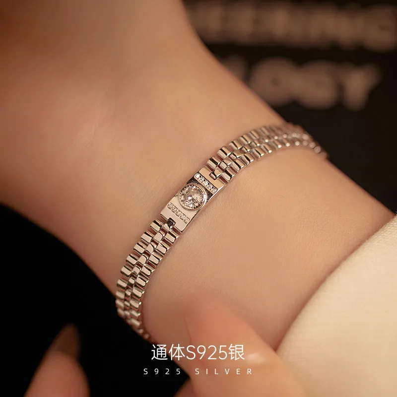 Roaelove S925 Silver Bracelets Unisex-1