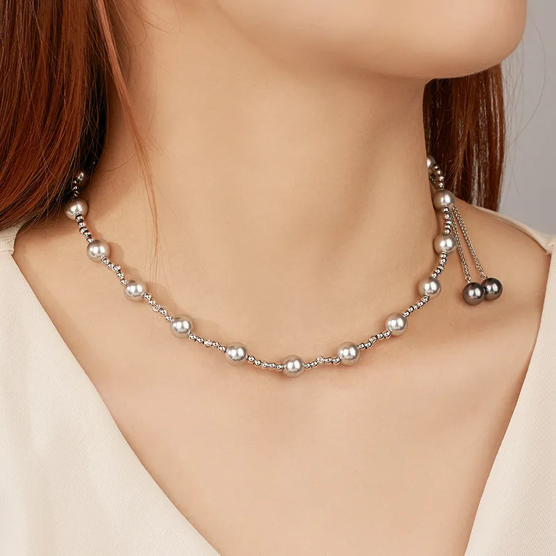 Roaelove 925 Sterling Silver Shell Pearl Necklaces Women's-3