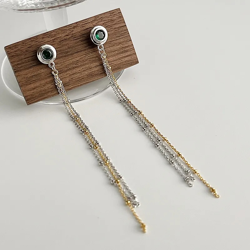 Roaelove 925 Sterling Silver Zircon Drop Earrings Women's-2