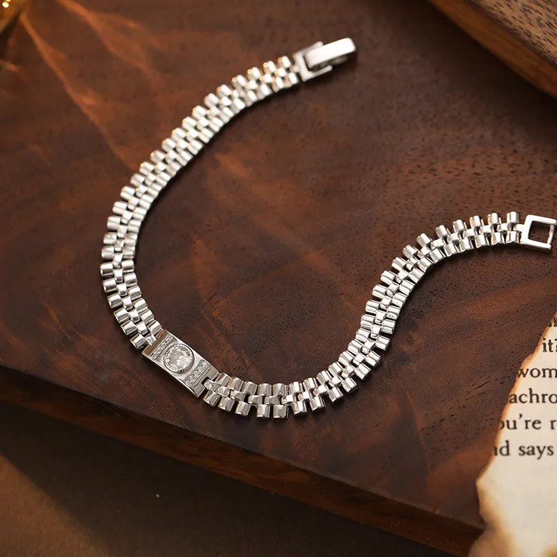 Roaelove S925 Silver Bracelets Unisex-4