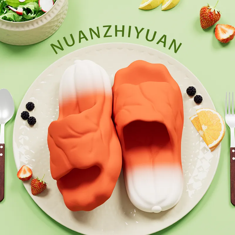 Warm Edge Vegetable Slippers Unisex, Summer Home Indoor Platform Comfortable Cartoon Cute Slippers-6