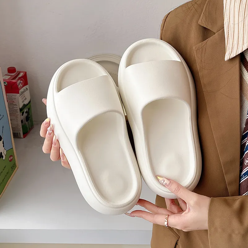 Warm Edge Platform Slippers For Women's Summer, Home Use, Hidden Wedge, Fashion Trend, Dormitory Slippers-4