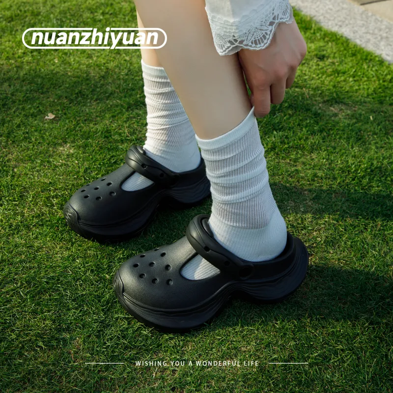 Warm Edge Platform Slippers For Women's Summer Indoor Home Height Increasing Fashion Trend Closed Toe Slippers-14