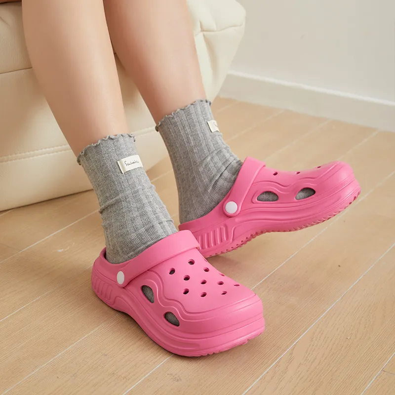 Warm Edge Closed Toe Slippers Summer Minimalist Style Fashion Breathable Platform Students Dormitory Slippers-1