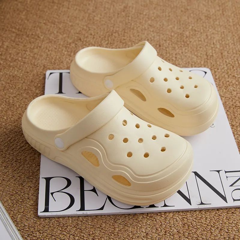 Warm Edge Closed Toe Slippers Summer Minimalist Style Fashion Breathable Platform Students Dormitory Slippers-13