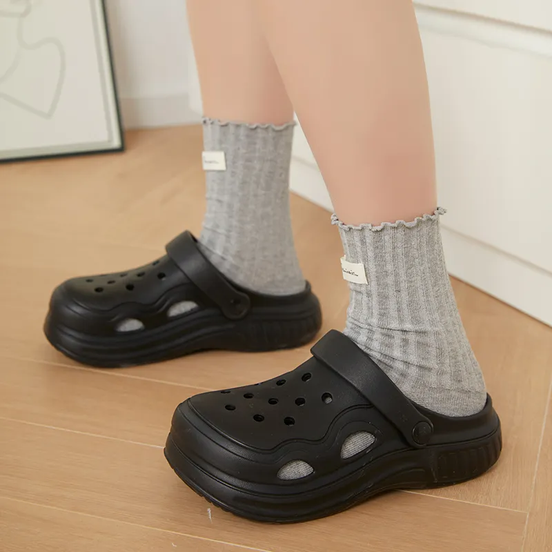 Warm Edge Closed Toe Slippers Summer Minimalist Style Fashion Breathable Platform Students Dormitory Slippers-10