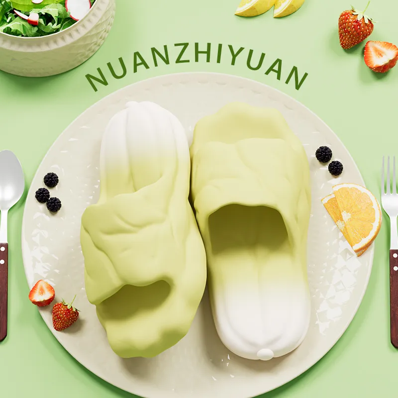Warm Edge Vegetable Slippers Unisex, Summer Home Indoor Platform Comfortable Cartoon Cute Slippers-10