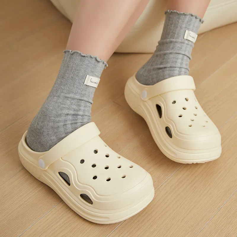 Warm Edge Closed Toe Slippers Summer Minimalist Style Fashion Breathable Platform Students Dormitory Slippers-14