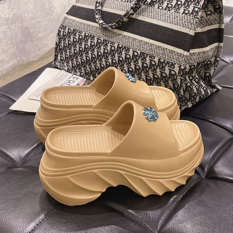 Warm Edge Platform Slippers For Women's Summer, Height Increasing, Home, Indoor, And Office Use-10