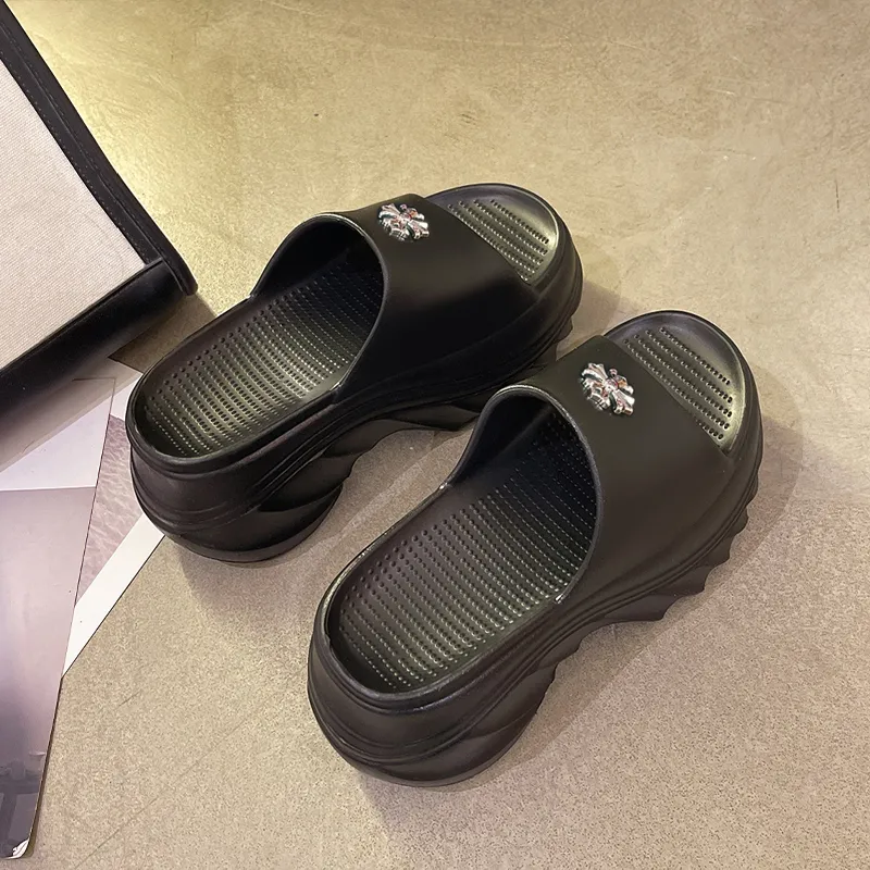 Warm Edge Platform Slippers For Women's Summer, Height Increasing, Home, Indoor, And Office Use-6
