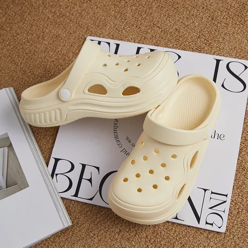 Warm Edge Closed Toe Slippers Summer Minimalist Style Fashion Breathable Platform Students Dormitory Slippers-12