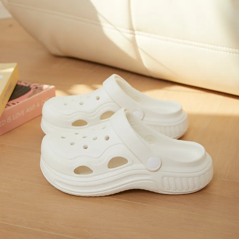 Warm Edge Closed Toe Slippers Summer Minimalist Style Fashion Breathable Platform Students Dormitory Slippers-6