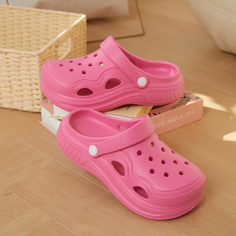 Warm Edge Closed Toe Slippers Summer Minimalist Style Fashion Breathable Platform Students Dormitory Slippers-3