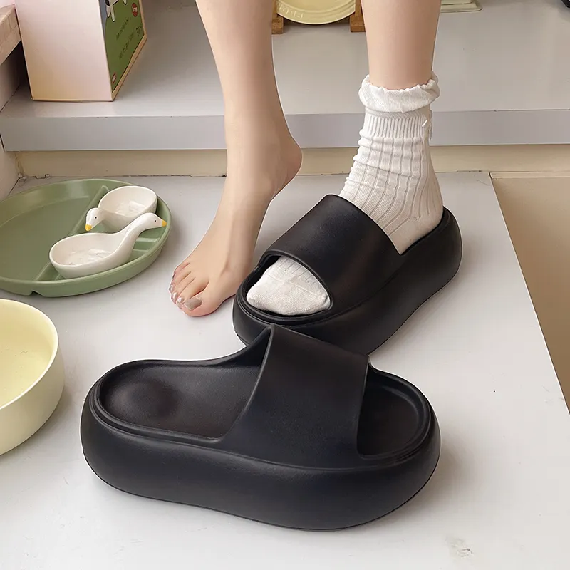Warm Edge Platform Slippers For Women's Summer, Home Use, Hidden Wedge, Fashion Trend, Dormitory Slippers-10